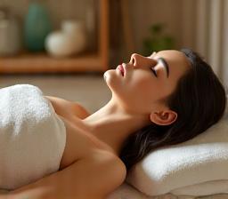Patient profitant d'un massage relaxant